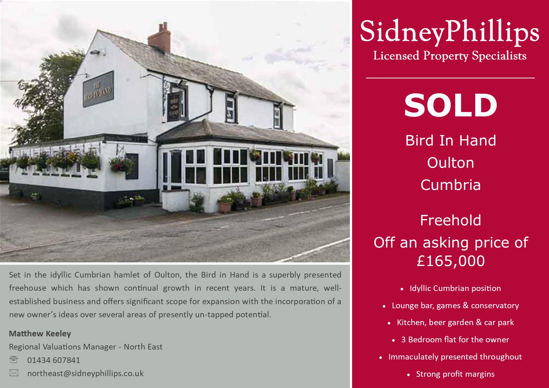 Sidney Phillips Sell Cumbrian Gem