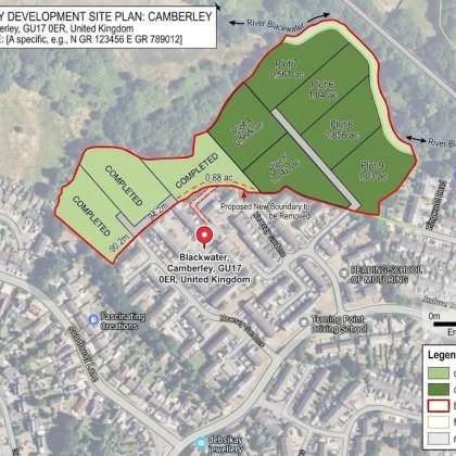 Land Plots Circa 1 Acre For Sale in Blackwater, Surrey